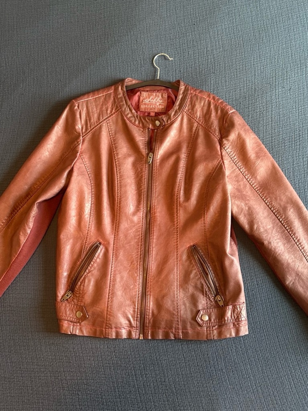 Burgundy Faux Leather Jacket